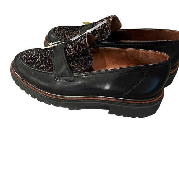 Paul green NATASHA LEOPARD PRINT LEATHER LOAFER IN LEO BLACK COMBO size 8 - Picture 4 of 6